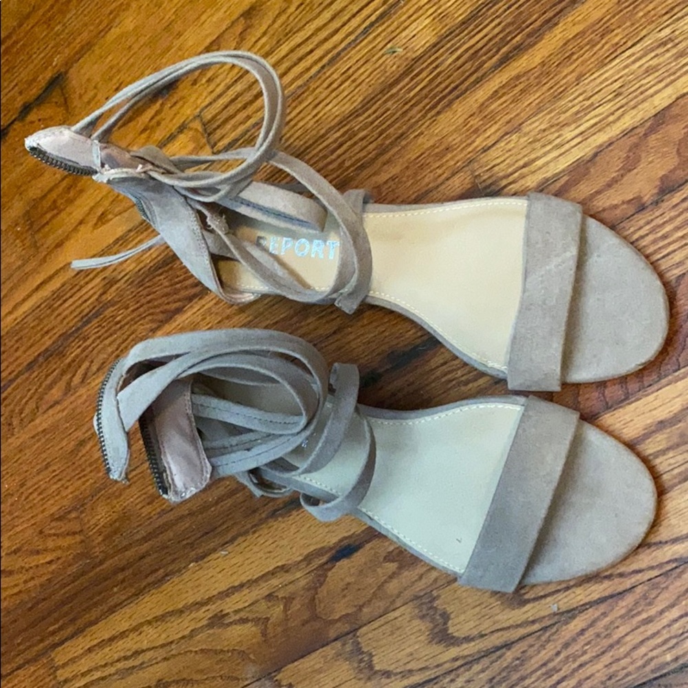 Report suede sandal